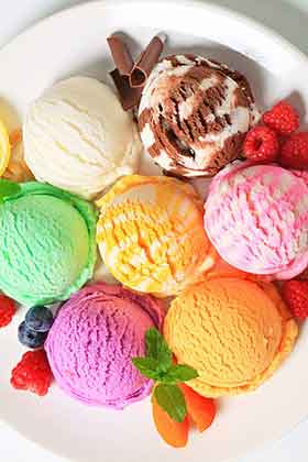 Selection Of Ice-Creams